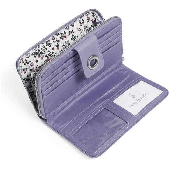Vera Bradley Women's Performance Twill Turnlock Wallet with RFID Protection - Picture 2 of 4